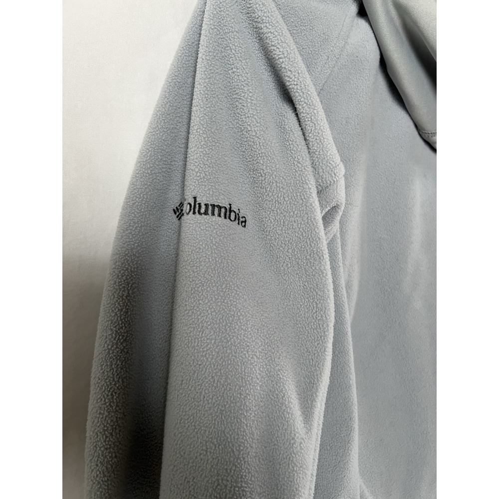 Columbia Fleece Jumper Hoodie Women's XSmall Light Grey Full Zip - Picture 4 of 6